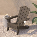 Ensemble de 2 chaises Adirondack commerciales tout temps avec porte-gobelets