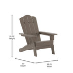 Ensemble de 2 chaises Adirondack commerciales tout temps avec porte-gobelets
