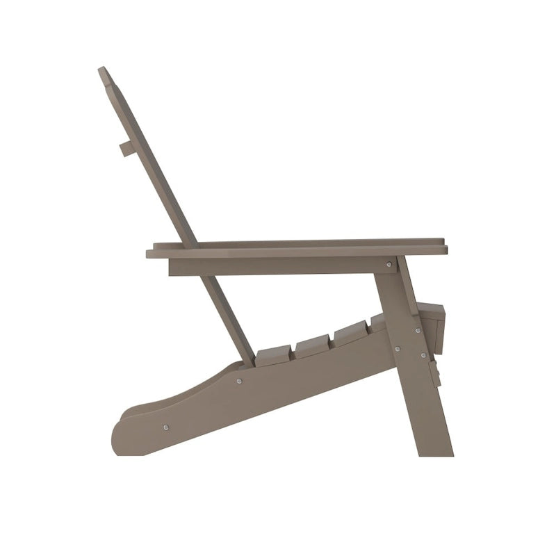 Ensemble de 2 chaises Adirondack commerciales tout temps avec porte-gobelets
