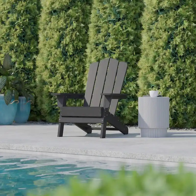 Ensemble de 2 chaises Adirondack commerciales tout temps avec porte-gobelets