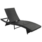 Chaise longue de jardin en osier avec coussin