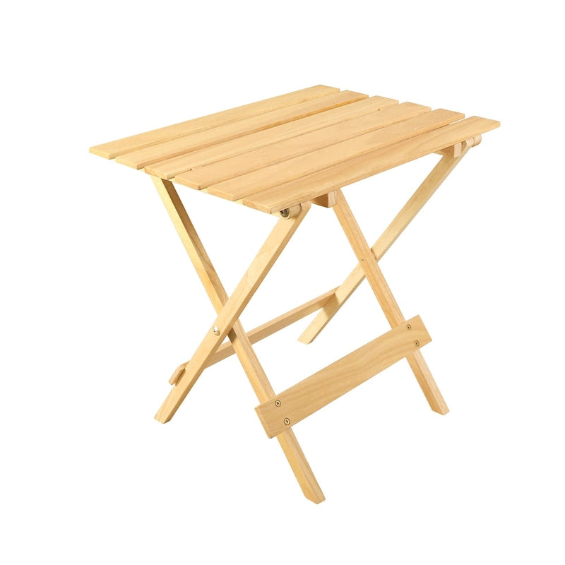 Ensemble de 2 tables d'appoint pliantes et portables en bois massif - 45,7 cm (L) x 34,9 cm (P) x 45,7 cm (H)
