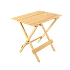 Ensemble de 2 tables d'appoint pliantes et portables en bois massif - 45,7 cm (L) x 34,9 cm (P) x 45,7 cm (H)