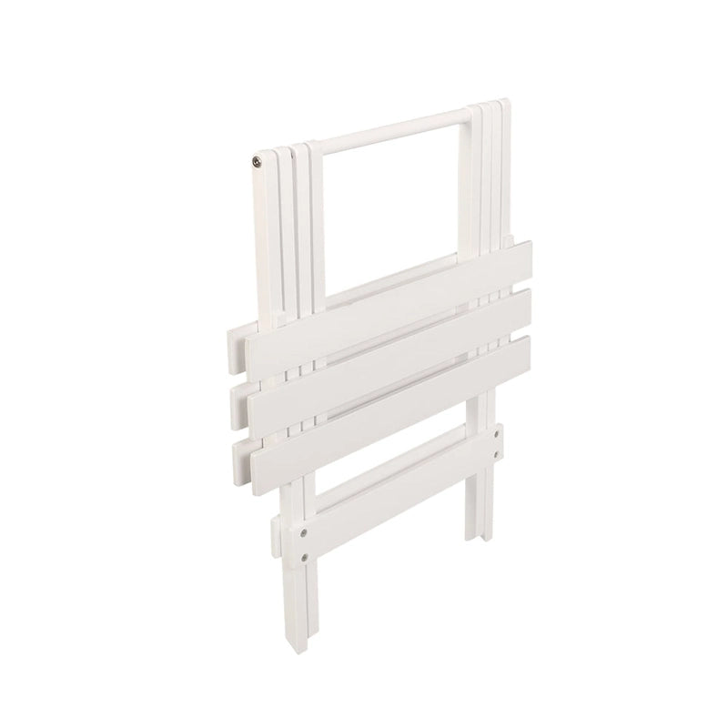 Ensemble de 2 tables d'appoint pliantes et portables en bois massif - 45,7 cm (L) x 34,9 cm (P) x 45,7 cm (H)