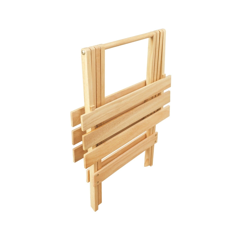 Ensemble de 2 tables d'appoint pliantes et portables en bois massif - 45,7 cm (L) x 34,9 cm (P) x 45,7 cm (H)