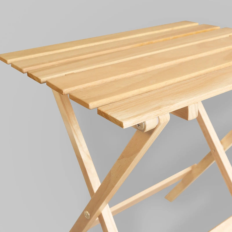 Ensemble de 2 tables d'appoint pliantes et portables en bois massif - 45,7 cm (L) x 34,9 cm (P) x 45,7 cm (H)