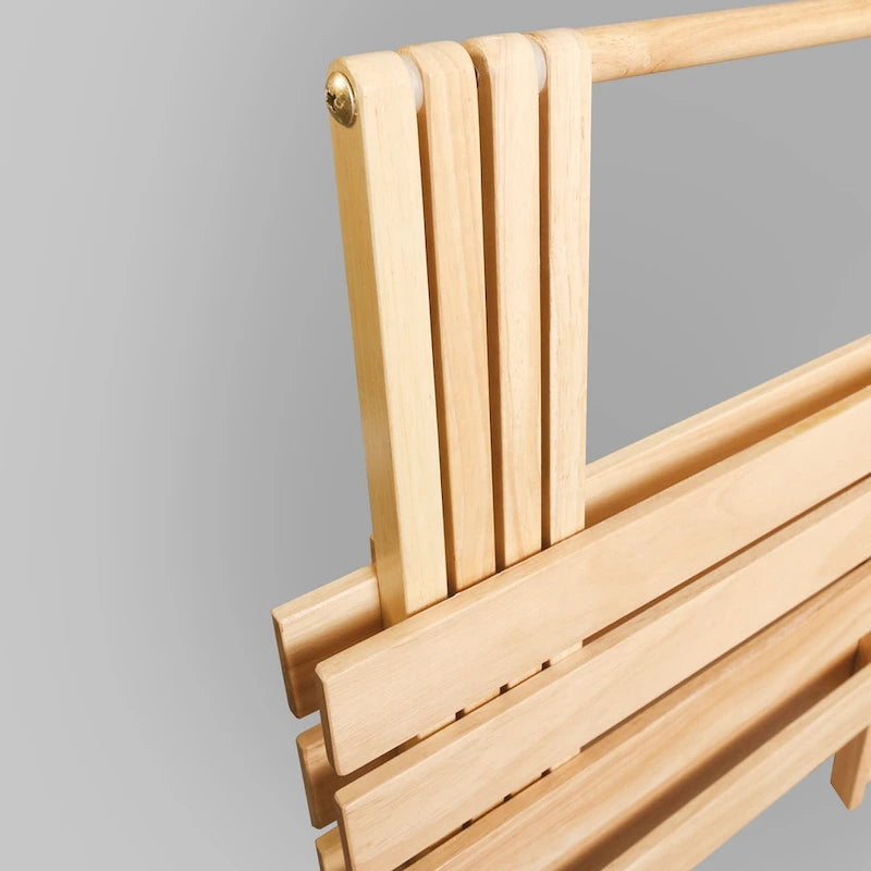 Ensemble de 2 tables d'appoint pliantes et portables en bois massif - 45,7 cm (L) x 34,9 cm (P) x 45,7 cm (H)