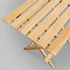 Ensemble de 2 tables d'appoint pliantes et portables en bois massif - 45,7 cm (L) x 34,9 cm (P) x 45,7 cm (H)