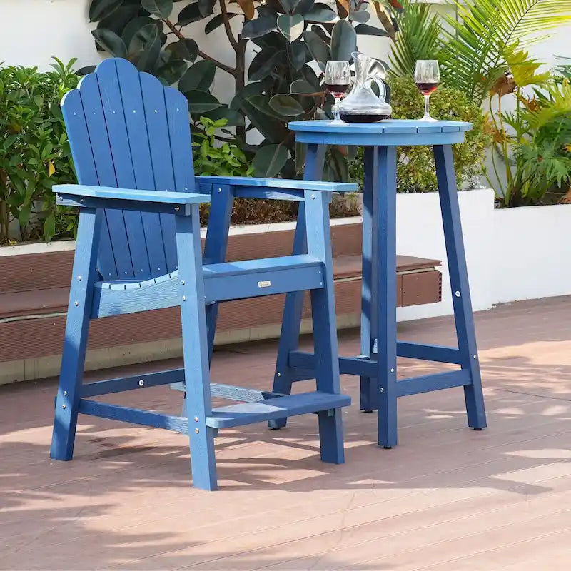 Tabouret de bar Adirondack haut d'extérieur (1 pièce)