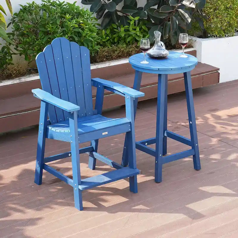 Tabouret de bar Adirondack haut d'extérieur (1 pièce)