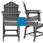 Tabouret de bar Adirondack haut d'extérieur (1 pièce)