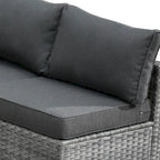 Ensemble de mobilier de patio HOOOWOOO en rotin gris 10 pièces avec foyer