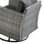 Ensemble de mobilier de patio HOOOWOOO en rotin gris 10 pièces avec foyer