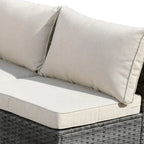 Ensemble de mobilier de patio HOOOWOOO en rotin gris 10 pièces avec foyer