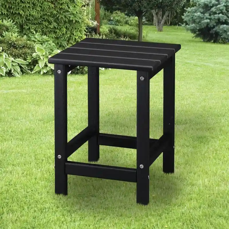 Table d'appoint carrée 14 en polyéthylène haute densité pour extérieur