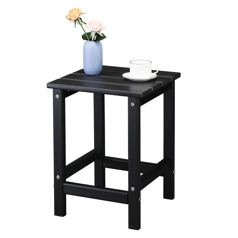 Table d'appoint carrée 14 en polyéthylène haute densité pour extérieur