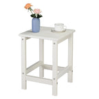Table d'appoint carrée 14 en polyéthylène haute densité pour extérieur