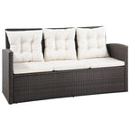 Ensemble de mobilier de patio vidaXL, canapé d'angle avec table en rotin - 120 x 70 x 66 cm