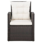 Ensemble de mobilier de patio vidaXL, canapé d'angle avec table en rotin - 120 x 70 x 66 cm