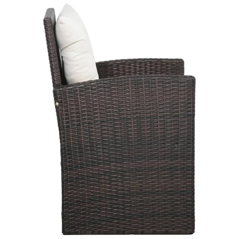 Ensemble de mobilier de patio vidaXL, canapé d'angle avec table en rotin - 120 x 70 x 66 cm