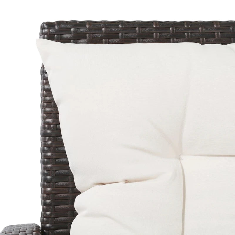 Ensemble de mobilier de patio vidaXL, canapé d'angle avec table en rotin - 120 x 70 x 66 cm
