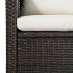 Ensemble de mobilier de patio vidaXL, canapé d'angle avec table en rotin - 120 x 70 x 66 cm