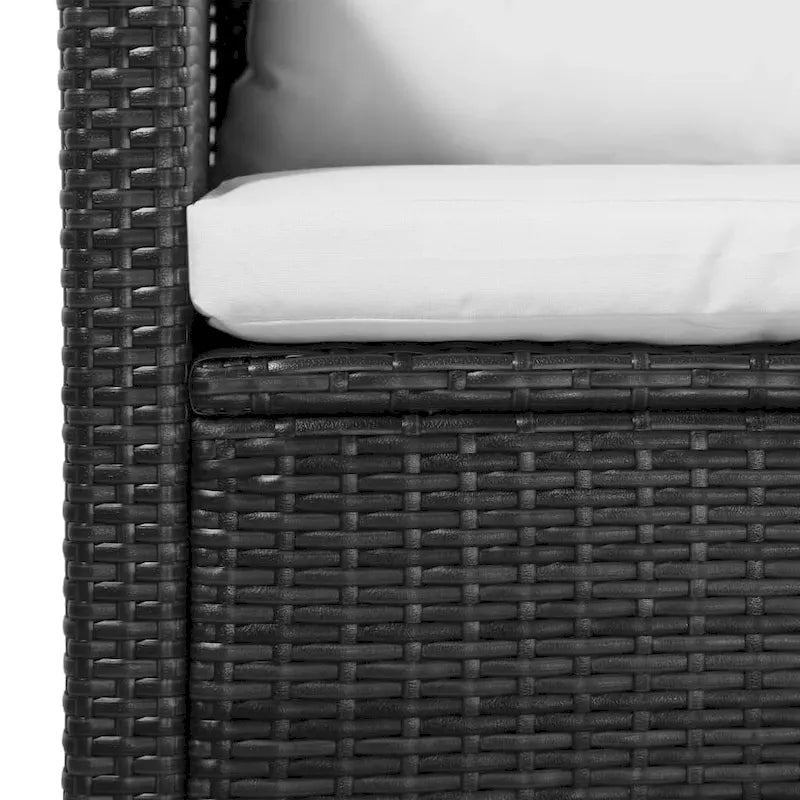 Ensemble de mobilier de patio vidaXL, canapé d'angle avec table en rotin - 120 x 70 x 66 cm