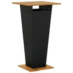 Ensemble de bar de patio 3 pièces vidaXL en polyrotin noir et bois d'acacia massif - 15,7 x 17,3 x 39,4