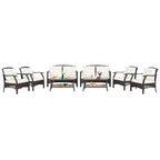 Ensemble de conversation extérieur en rotin Costway 8 pièces, canapé de patio en rotin avec