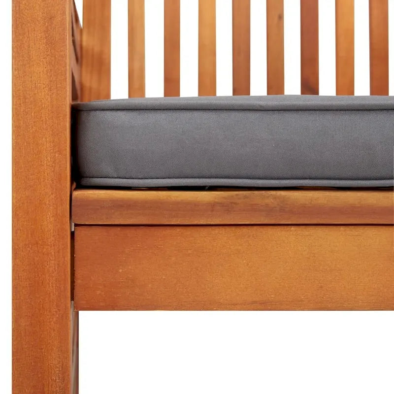 Chaise de salle à manger moderne vidaXL, chaise de patio avec coussin, bois massif d'acacia