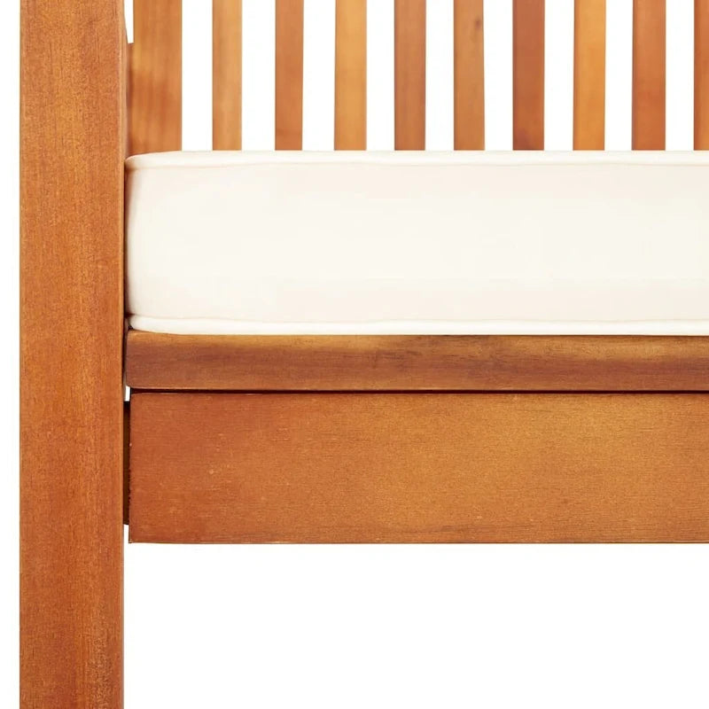 Chaise de salle à manger moderne vidaXL, chaise de patio avec coussin, bois massif d'acacia