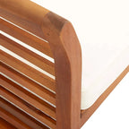 Chaise de salle à manger moderne vidaXL, chaise de patio avec coussin, bois massif d'acacia