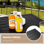 Ensemble bistro d'extérieur Costway 5 pièces comprenant table et tabourets de bar en rotin - Voir les détails