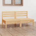 Canapé d'extérieur 2 places en pin massif vidaXL, multicolore - 25 x 25 x 24,6