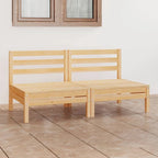 Canapé d'extérieur 2 places en pin massif vidaXL, multicolore - 25 x 25 x 24,6