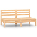 Canapé d'extérieur 2 places en pin massif vidaXL, multicolore - 25 x 25 x 24,6