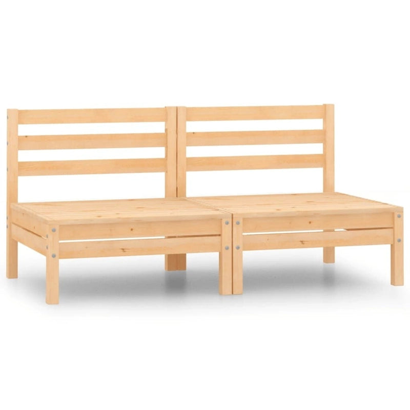 Canapé d'extérieur 2 places en pin massif vidaXL, multicolore - 25 x 25 x 24,6