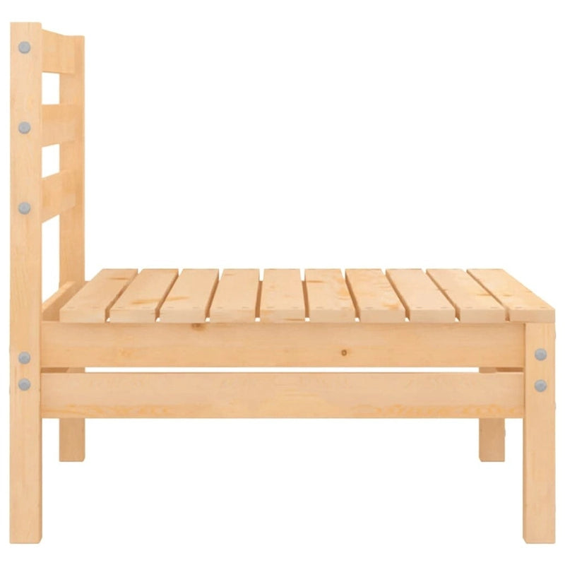 Canapé d'extérieur 2 places en pin massif vidaXL, multicolore - 25 x 25 x 24,6