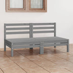 Canapé d'extérieur 2 places en pin massif vidaXL, multicolore - 25 x 25 x 24,6