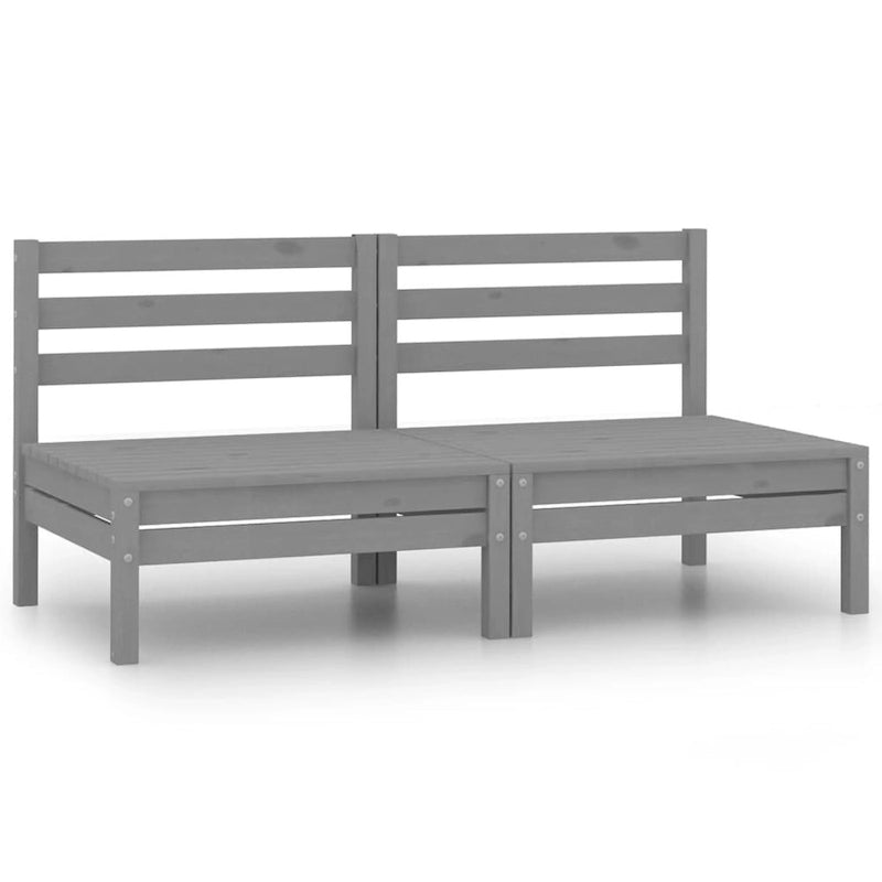 Canapé d'extérieur 2 places en pin massif vidaXL, multicolore - 25 x 25 x 24,6