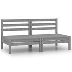 Canapé d'extérieur 2 places en pin massif vidaXL, multicolore - 25 x 25 x 24,6