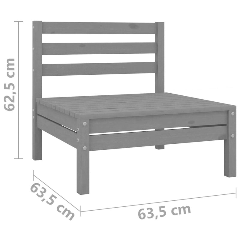 Canapé d'extérieur 2 places en pin massif vidaXL, multicolore - 25 x 25 x 24,6
