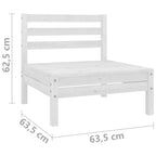 Canapé d'extérieur 2 places en pin massif vidaXL, multicolore - 25 x 25 x 24,6