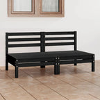 Canapé d'extérieur 2 places en pin massif vidaXL, multicolore - 25 x 25 x 24,6