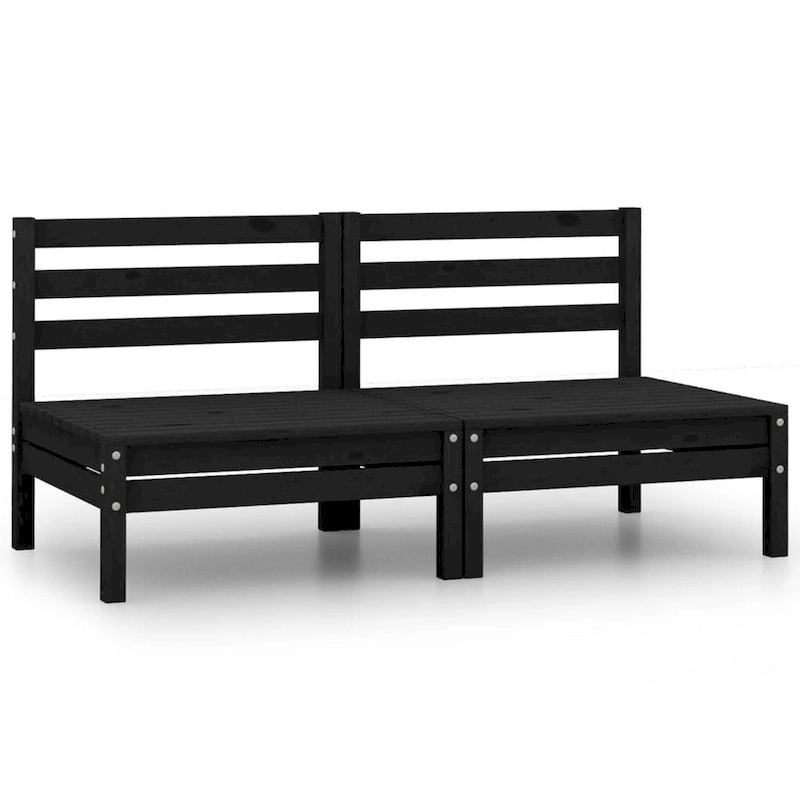 Canapé d'extérieur 2 places en pin massif vidaXL, multicolore - 25 x 25 x 24,6