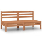 Canapé d'extérieur 2 places en pin massif vidaXL, multicolore - 25 x 25 x 24,6