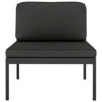 Ensemble de salon de jardin modulable vidaXL avec table et canapé d'angle en aluminium anthracite - 70 x 70 x 65 cm
