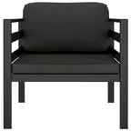 Ensemble de salon de jardin modulable vidaXL avec table et canapé d'angle en aluminium anthracite - 70 x 70 x 65 cm