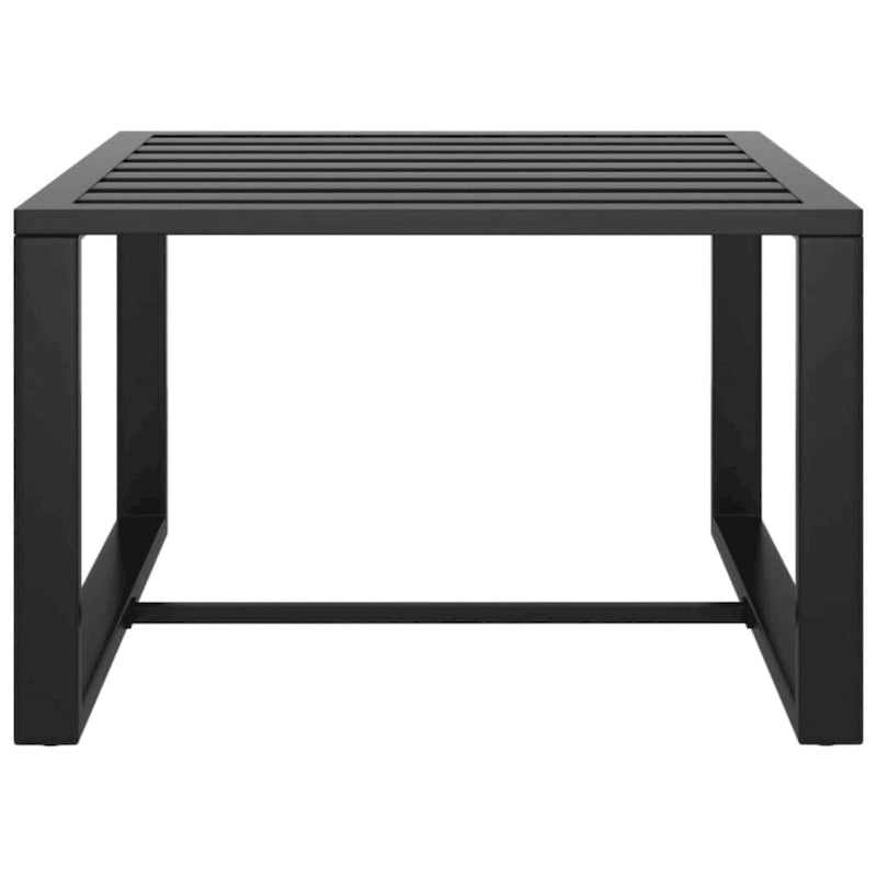 Ensemble de salon de jardin modulable vidaXL avec table et canapé d'angle en aluminium anthracite - 70 x 70 x 65 cm