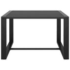 Ensemble de salon de jardin modulable vidaXL avec table et canapé d'angle en aluminium anthracite - 70 x 70 x 65 cm